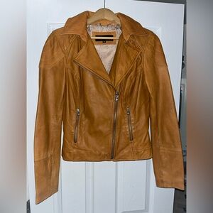 Women's Tan Leather Jacket